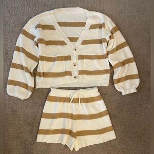 Day & Night Striped Sweater Set